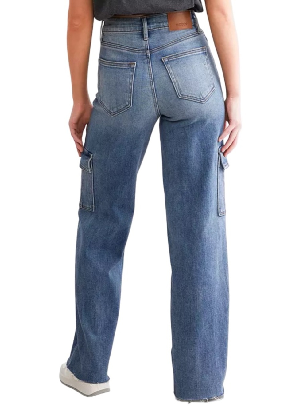 Hidden Logan Dad Cargo Wide Leg Jeans Size 25 Medium Wash - Picture 3 of 16
